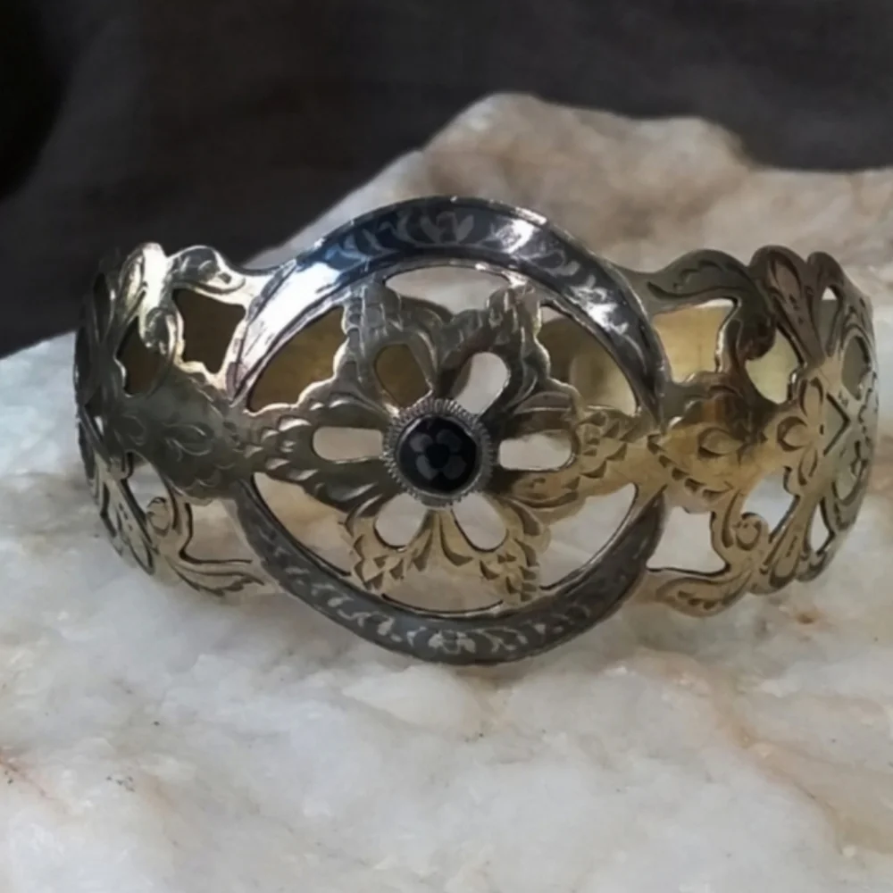 Europe Designer Silversmith Sterling Silver 925 Bracelet Diamond Cut Filigree